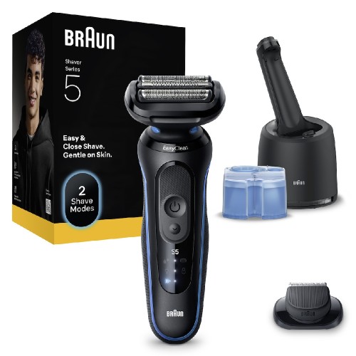 BEARD SHAVER  52-B7200cc ΜΑΥΡΗ ΜΕ ΣΥΣΤΗΜΑ ΚΑΘΑΡΙΣΜΟΥ